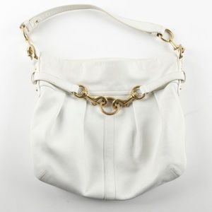 Coach White Leather Purse Handbag - J05S-8B15